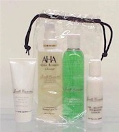 Oily skin special comes in clear plastic pouch with black drawstring.